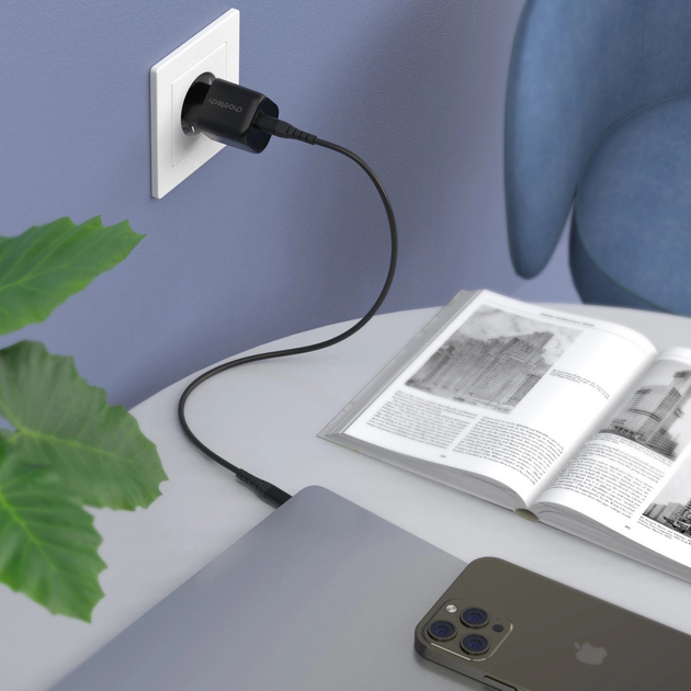 Ładowarka CHOETECH PD5007 GaN USB-C PD 30W Black (6932112101686) - obraz 6