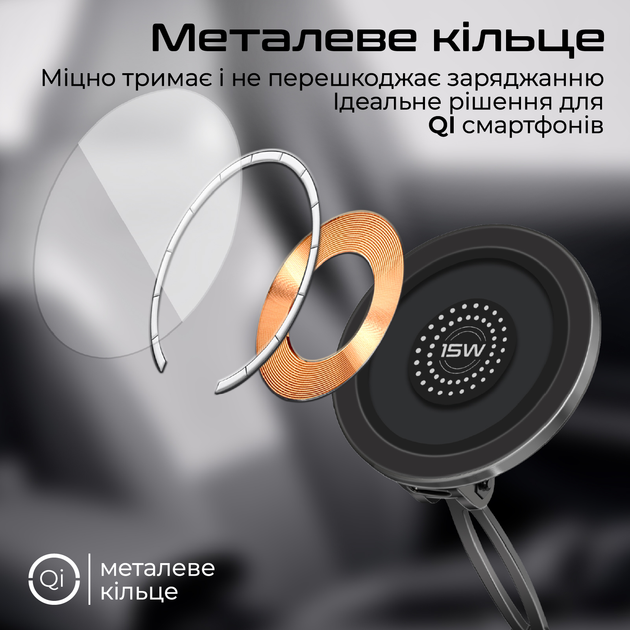 Бездротовий зарядний пристрій Promate Magnus2-Qi MagSafe Black (magnus2-qi) - зображення 6