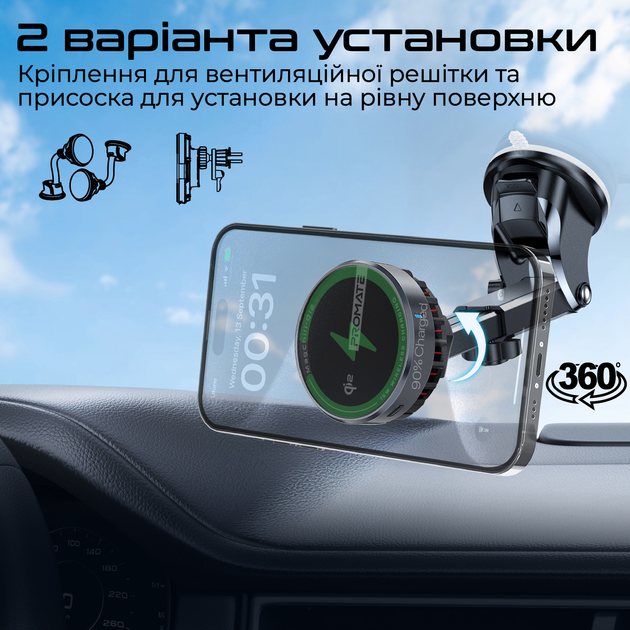 Бездротовий зарядний пристрій Promate MagChill-Qi2 MagSafe Black (magchill-qi2) - зображення 6