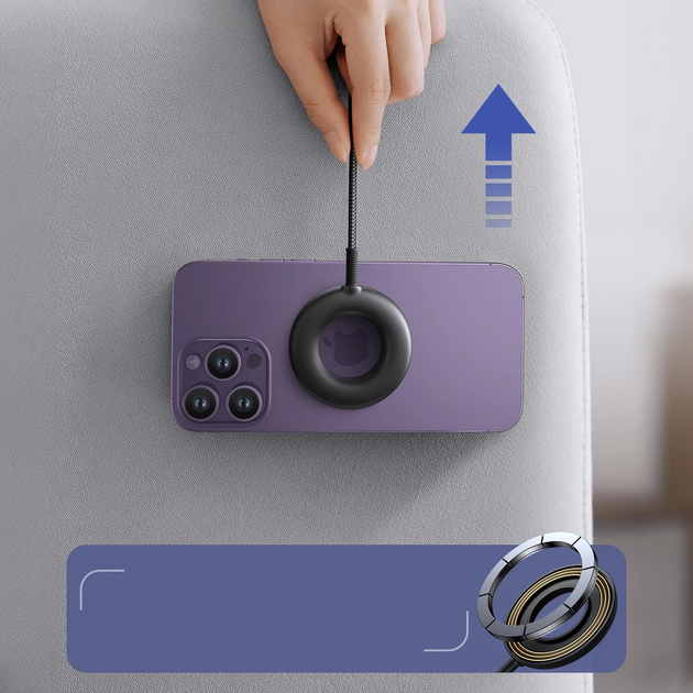 Бездротовий зарядний пристрій JOYROOM Magnetic Wireless Charger 15 Вт Black (JR-WQM03) - зображення 10