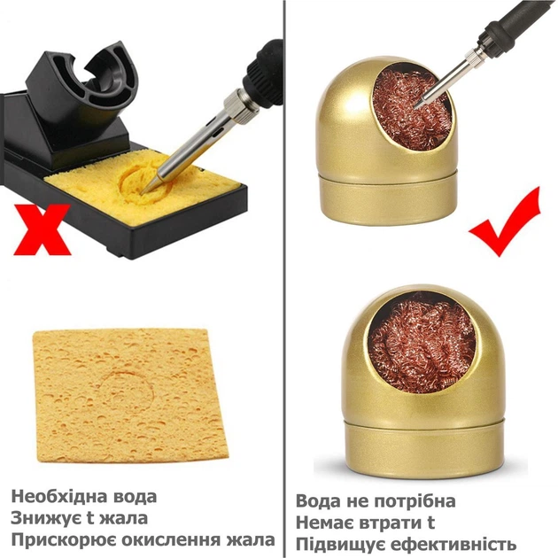 Профессиональный очиститель жала паяльника с латунной стружкой | БЕЗ ПОТЕРИ ТЕМПЕРАТУРЫ | GD - изображение 3
