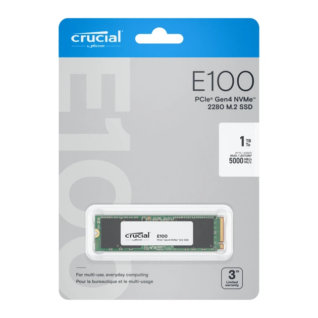 Накопичувач SSD M.2 2280 1TB E100 Micron (CT1000E100SSD8) - изображение 4