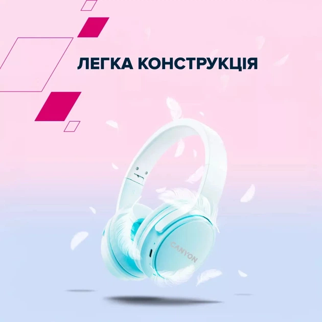 Наушники Canyon OnRiff 4 Bluetooth Pink (CNS-CBTHS4P) - изображение 8