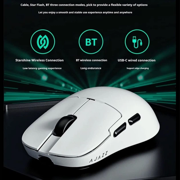 Мышь Ajazz AJ159 NL беспроводная PAW3311 игровая, без док станции