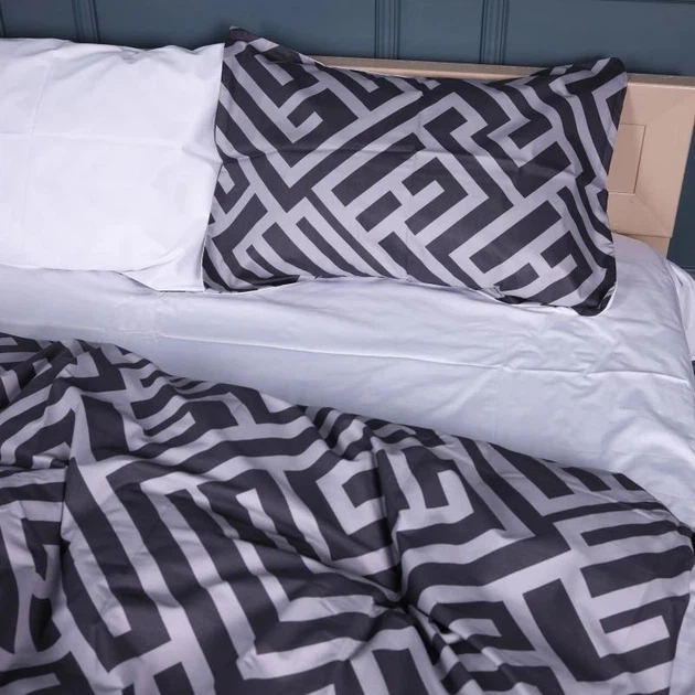 Комплект постельного белья Mirson Полуторный 143х210 см 22-1395 Geometric Design Сатин (2200010565188) - Фото 2 Комплект постельного белья Mirson Полуторный 143х210 см 22-1395 Geometric Design Сатин (2200010565188) - изображение 2
