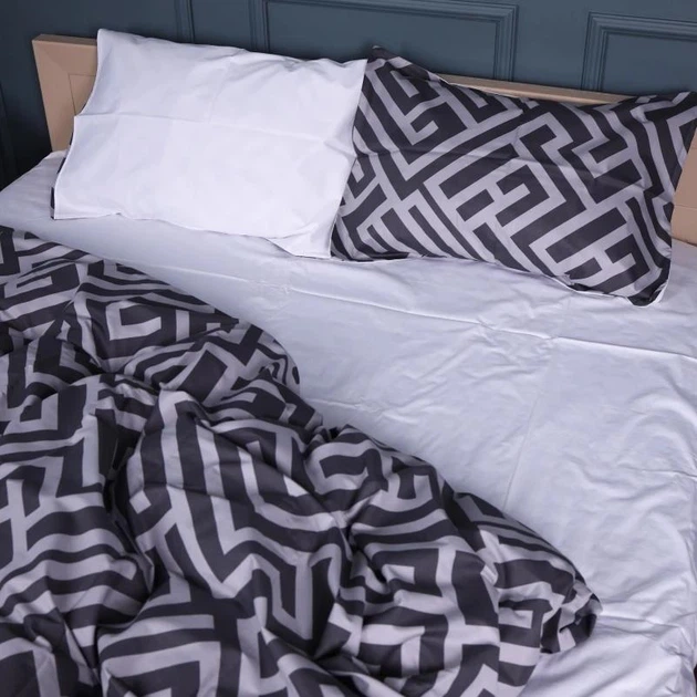 Комплект постельного белья Mirson Полуторный 143х210 см 22-1395 Geometric Design Сатин (2200010565188) - Фото 3 Комплект постельного белья Mirson Полуторный 143х210 см 22-1395 Geometric Design Сатин (2200010565188) - изображение 3