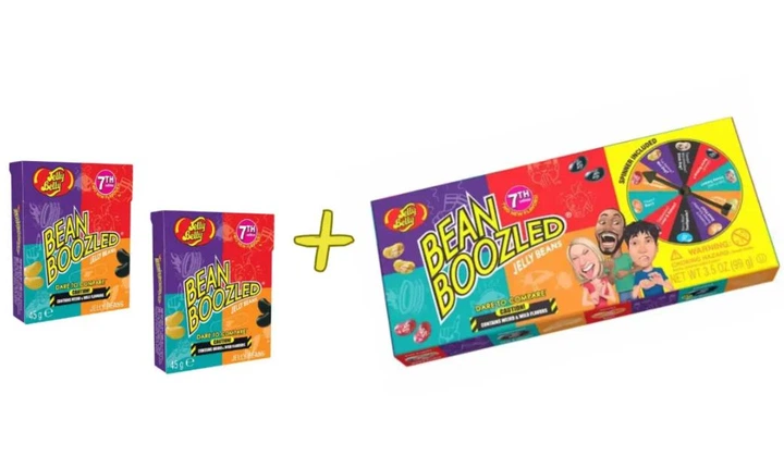 Конфети Бін Бузлд 7-а версія 2 шт + гра Рулетка з конфетами Bean Boozled 7th Jelly Belly - Фото 1 Конфети Бін Бузлд 7-а версія 2 шт + гра Рулетка з конфетами Bean Boozled 7th Jelly Belly - зображення 1