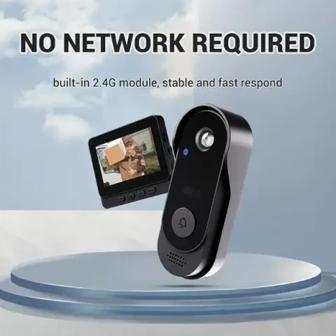 Дверной звонок с беспроводной камерой и экраном Wi Fi Smart X8 видеодомофон для дома с ночным видением - изображение 4