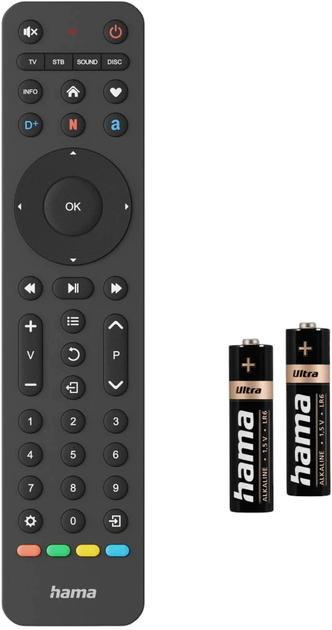 Пульт ДК Hama Universal TV Netflix, Amazon Prime, Disney+ 4-in-1 (4047443532251) - зображення 8