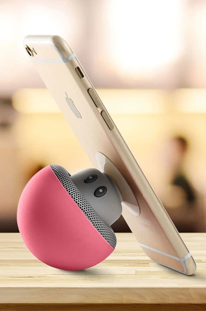 Портативна колонка Bluetooth Гриб на присосці Pink - зображення 2