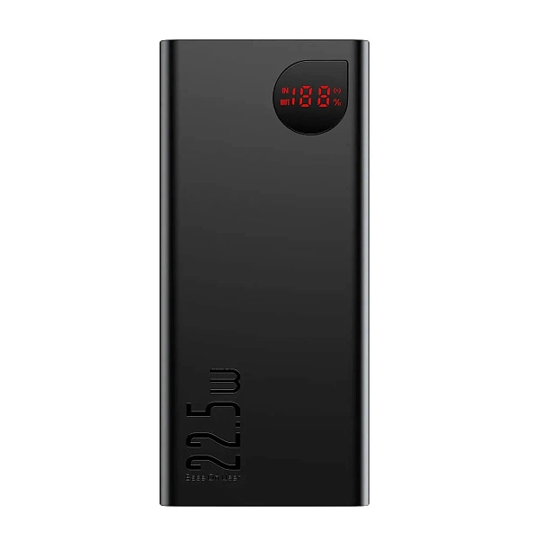 Повербанк adaman metal digital display 10000mah 22.5w чорний BASEUS, PPAD070001 - Фото 1 Повербанк adaman metal digital display 10000mah 22.5w чорний BASEUS, PPAD070001 - зображення 1