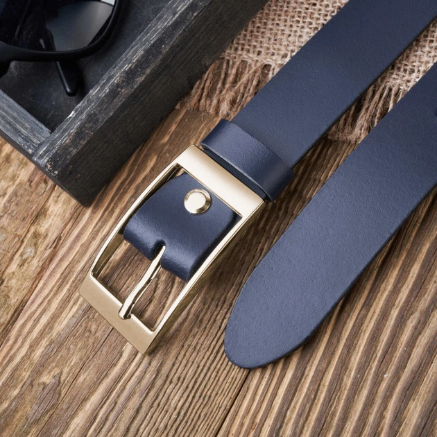 Ремінь жіночий шкіряний Paolo Peruzzi PG-02-DBZ 110 см Темно-синій (5905567215209) - зображення 2