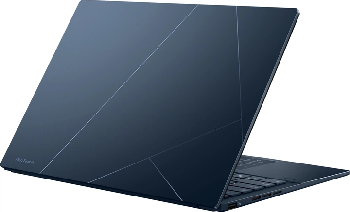 Ноутбук ASUS Zenbook 14 OLED UX3405CA-ST781X (90NB14W1-M015D0) Ponder Blue / 14" OLED 3K 120 Гц / Intel Core Ultra 9 285H / RAM 32 ГБ / SSD 1 ТБ / Windows / Подсветка клавиатуры / Зарядка по USB / фирменный чехол - Фото 7 Ноутбук ASUS Zenbook 14 OLED UX3405CA-ST781X (90NB14W1-M015D0) Ponder Blue / 14" OLED 3K 120 Гц / Intel Core Ultra 9 285H / RAM 32 ГБ / SSD 1 ТБ / Windows / Подсветка клавиатуры / Зарядка по USB / фирменный чехол - изображение 7