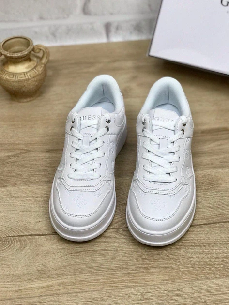 Кеды женские Guess Cleva Sneaker белые 37.5 (7) 24 см (B0D6YJV915) - Фото 7 Кеды женские Guess Cleva Sneaker белые 37.5 (7) 24 см (B0D6YJV915) - изображение 7