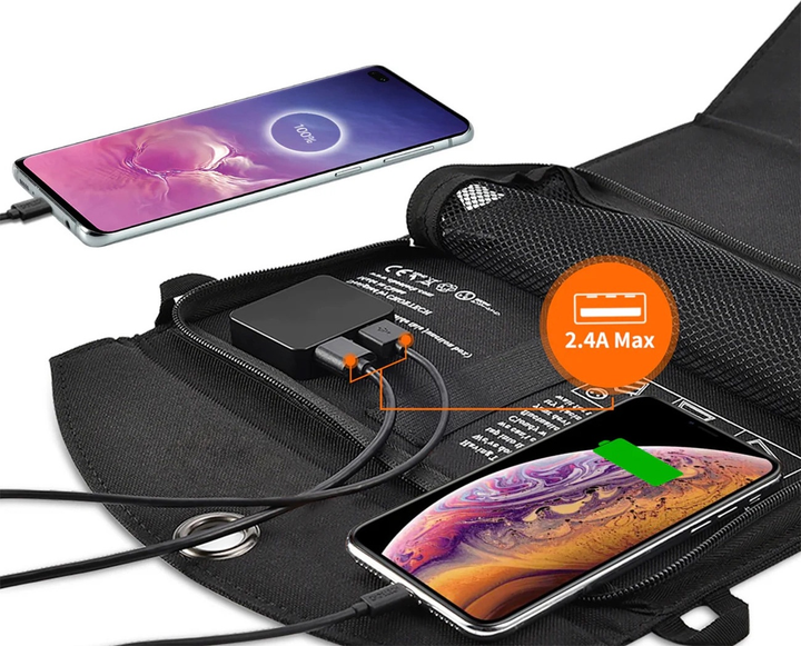 Ładowarka solarna CHOETECH SC001 19 W 2 x USB-A Black (6971824970470) - obraz 14