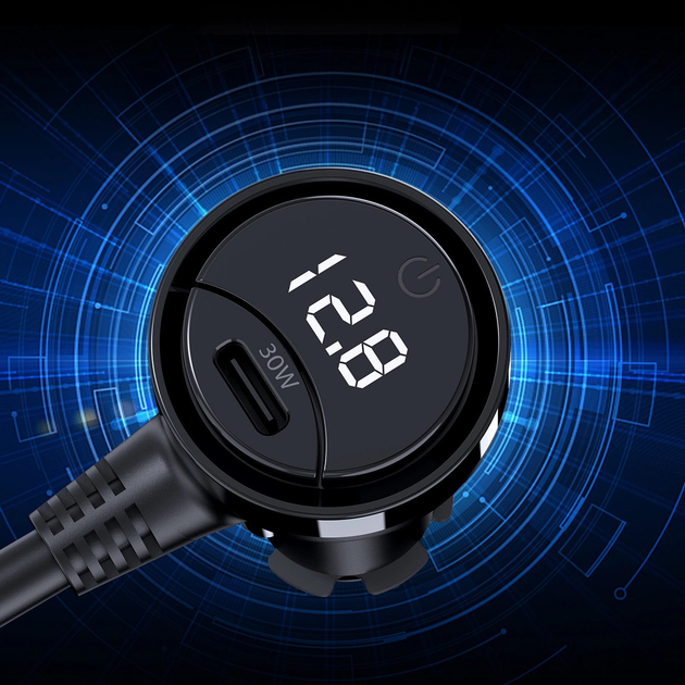 Ładowarka samochodowa CHOETECH TC0021 2x USB-C PD 1x USB-A QC 3x gniazdo zapalniczki Black (6932112105912) - obraz 5