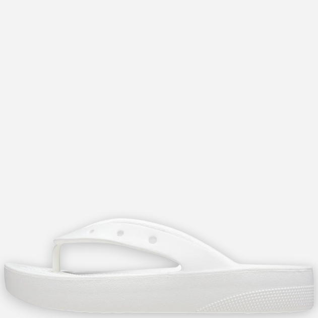 Klapki japonki damskie na platformie Crocs Classic Platform 207714-100 39-40 (W9) 25 cm Białe (191448991392) - obraz 3