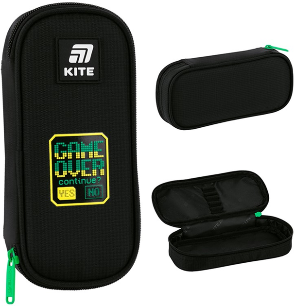 Пенал шкільний Kite Game Over 21x8.5x4.5 см Чорний (K25-662-6) - зображення 2