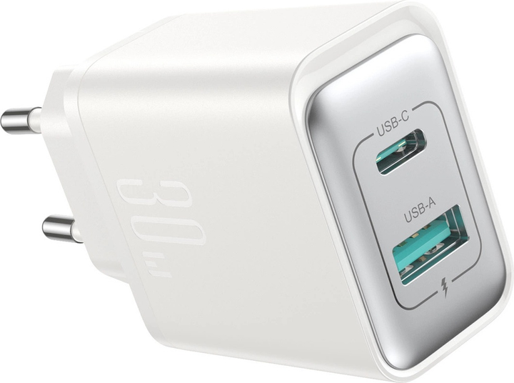 Ładowarka sieciowa JOYROOM JR-TCF15 USB-A + USB-C 30 W White (6956116724818) - obraz 5