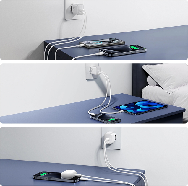 Ładowarka sieciowa JOYROOM JR-TCF21 USB-A + USB-C 20 W PD / QC 3.0 White (6956116722807) - obraz 13