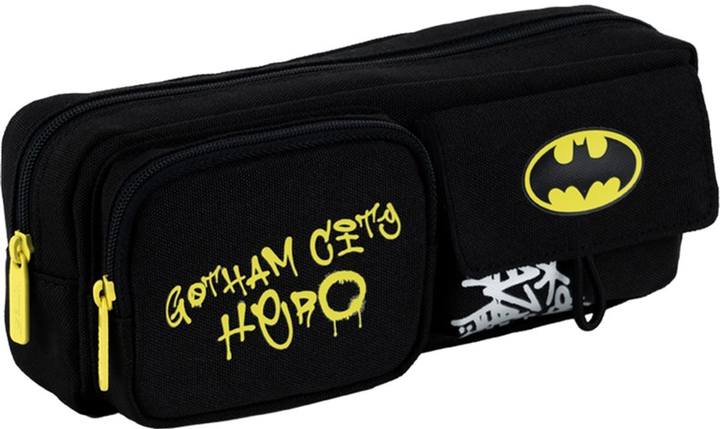 Пенал шкільний Kite DC Batman 8х21х7 см Чорний (DC25-2701) - зображення 1