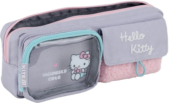 Пенал шкільний Kite Hello Kitty 8х21х7 см Сірий (HK25-2701-2) - зображення 5