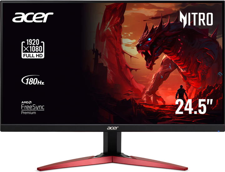 Монітор 24.5" Acer KG251QM3biip (UM.KX1EE.301) IPS FHD / 180Hz / 1ms / 99% sRGB / AMD FreeSync Premium / Adaptive-Sync / Low Dimming / BlueLight Shield / Acer VisionCare - зображення 1