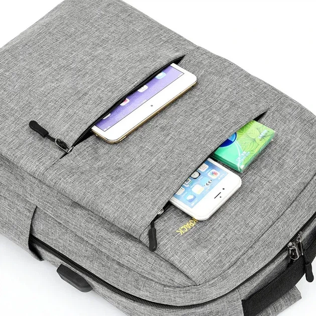 Рюкзак городской 3в1 Backpack 9018 дорожный комплект Серый (51901CS615) - изображение 6