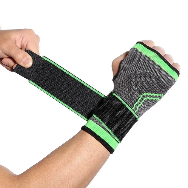 Эластичный бинт бандаж на кисть Knee bands HSM-9136 Grey нейлон (SN9QI2437) - изображение 2