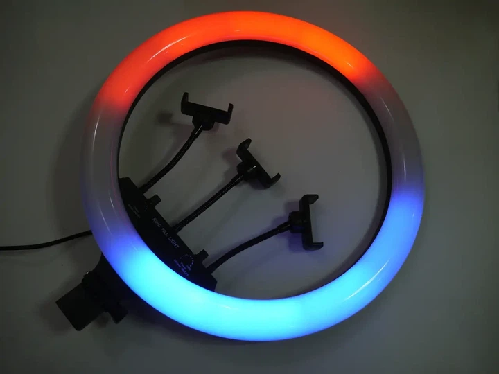 Кольцевая лампа RGB Ring Light LED Черный 3 крепления MJ-18 55.5 см (YU8SH6912) - изображение 6