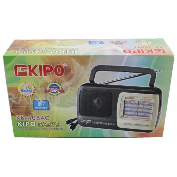 Радиоприёмник Kipo KB-408 AC мощный радио Black FM c usb питание от батарейки R20 или от сети (YU8SH9507) - изображение 2