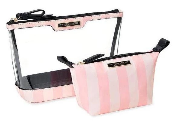 Косметичка Victoria's Secret 2 в 1 Beauty Bag Pink Stripe - изображение 3