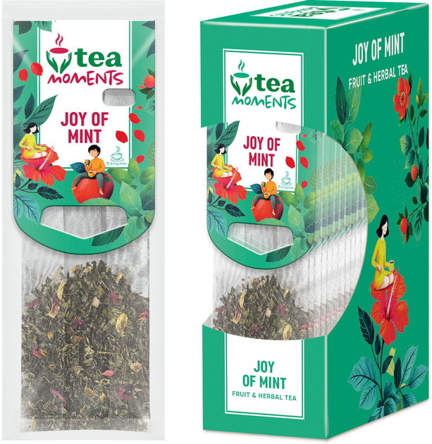 Упаковка зеленого чаю Tea Moments Joy of Mint 15 кадді