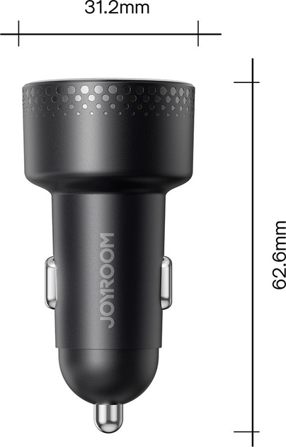 Ładowarka samochodowa JOYROOM JR-CCD02 70 W 2 x USB-C Black (6956116776855) - obraz 5