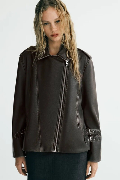 Куртка косуха оверсайз Zara 4341/703 XS – Брендовая одежда