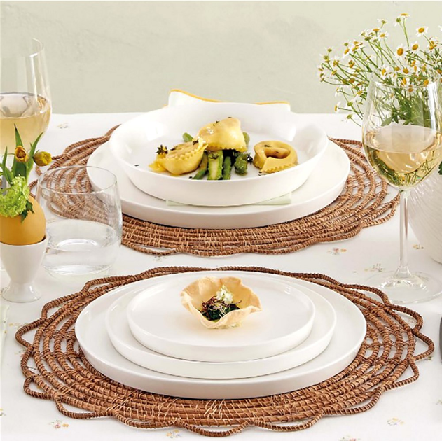 Zestaw talerzy obiadowych La Porcellana Bianca Essenziale Gourmet porcelanowe 21 cm 6 szt (P004400T21) - obraz 6