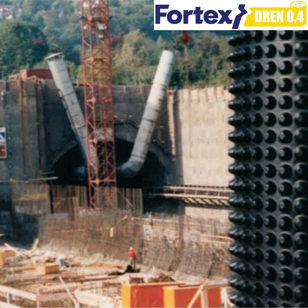 Дренажная мембрана для фундамента Fortex DREN 0,4 2 x 20 м, 40 м2 - изображение 13