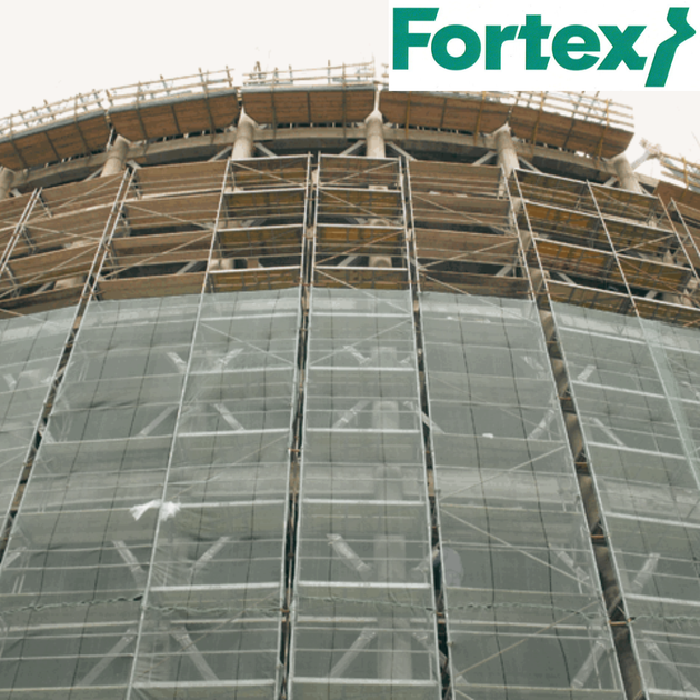 Сітка фасадна захисна, затіняюча Fortex 3,3 х 50 м, 165 м2, 60 г/м2, сіра - Фото 12 Сітка фасадна захисна, затіняюча Fortex 3,3 х 50 м, 165 м2, 60 г/м2, сіра - зображення 12