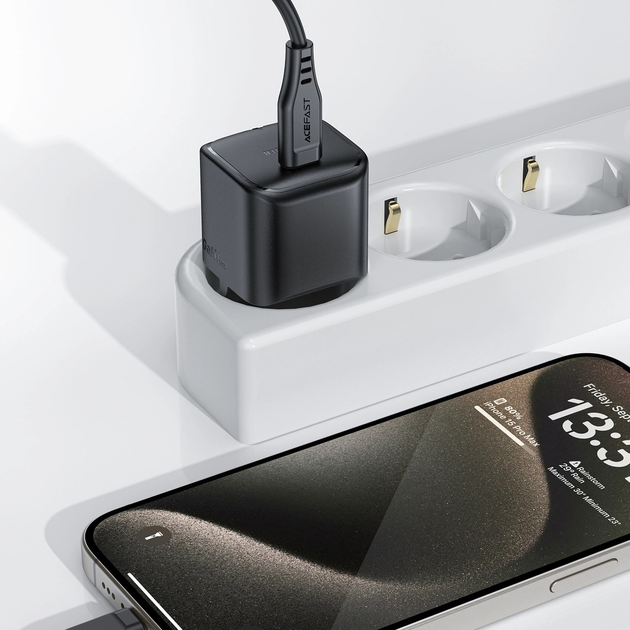 Ładowarka sieciowa Acefast A77 Mini PD 30 W GaN USB-C Black (6974316282662) - obraz 5