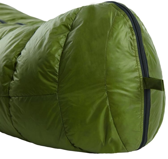 Пуховий спальний мішок Rock Front 600 L Short хакі - зображення 3
