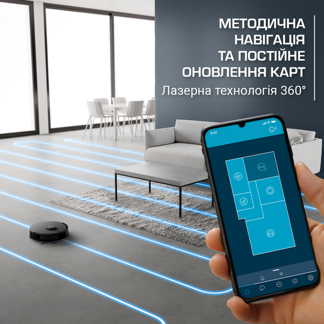 Робот-пилосос Rowenta X-PLORER Serie S135 BLACK STANDARD RR91C5WH - зображення 6