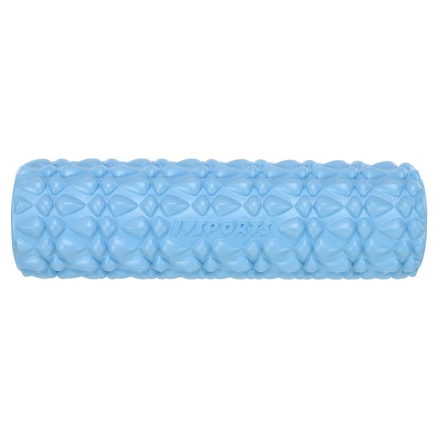 Ролер масажний циліндр (ролик мфр) заповнений піною 45см Grid Bubble Roller SP-Sport FI-9391 блакитний - зображення 2