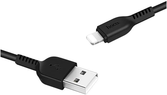 Інтерфейсний кабель Hoco X20 Flash Lightning (iPhone, iPad) 2m Black (39442) - зображення 2