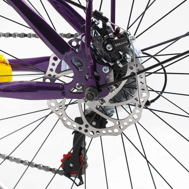 Велосипед Городской 26 дюймов Corso Viola VL-914 оборудование Shimano стальная рама 17 дюйм 21 скорость. Violet and Black (168618) - Фото 4 Велосипед Городской 26 дюймов Corso Viola VL-914 оборудование Shimano стальная рама 17 дюйм 21 скорость. Violet and Black (168618) - изображение 4