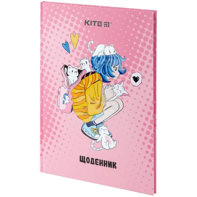 Щоденник шкільний Kite Cats K24-262-1, тверда обкладинка - Фото 2 Щоденник шкільний Kite Cats K24-262-1, тверда обкладинка - зображення 2
