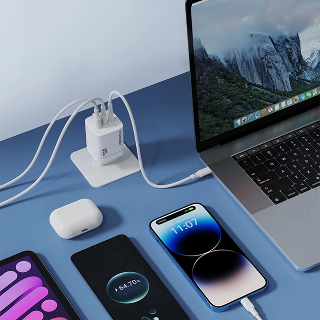 Ładowarka sieciowa Wozinsky CWCUCW 30 W 2 x USB-A + USB-C White (5907769308567) - obraz 10