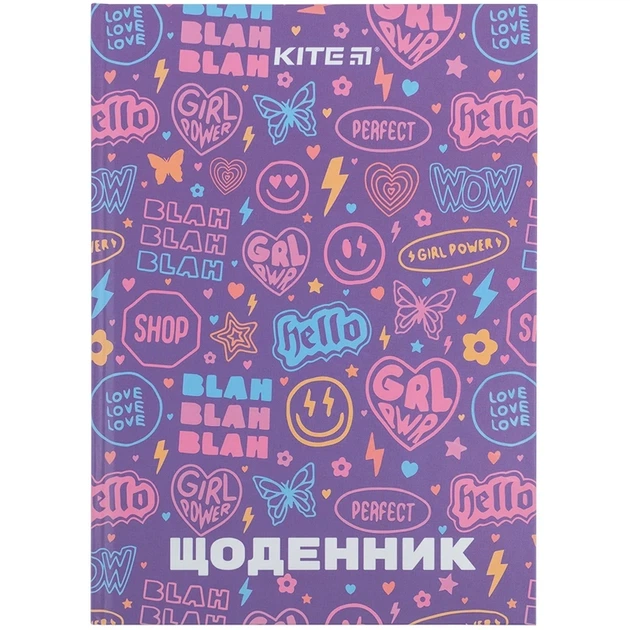 Щоденник шкільний Kite Girl power K24-262-5, тверда обкладинка - Фото 1 Щоденник шкільний Kite Girl power K24-262-5, тверда обкладинка - изображение 1