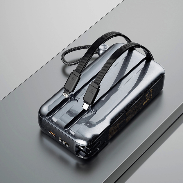 Ładowarka-Powerbank podróżna Dudao K25 10000 mAh z 3 wtyczkami Black (6977196680061) - obraz 4