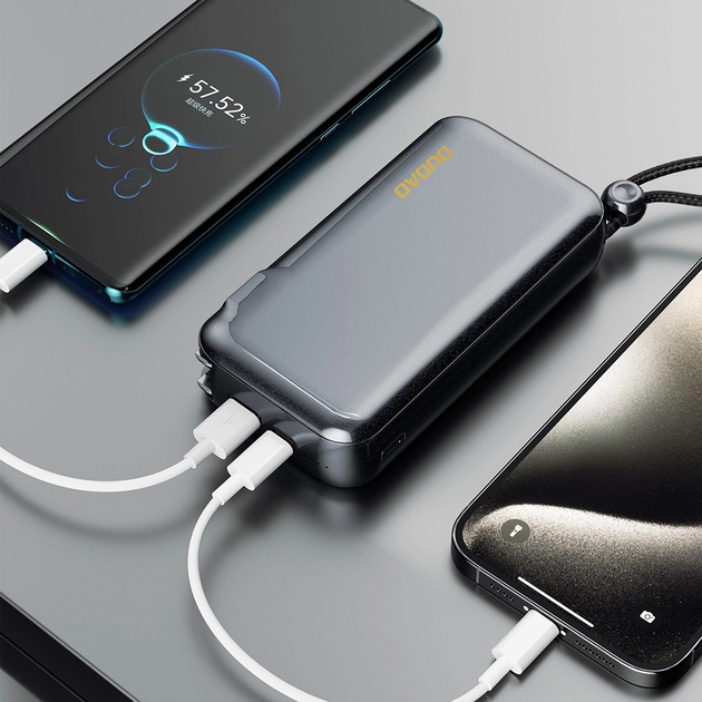 Ładowarka-Powerbank podróżna Dudao K25 10000 mAh z 3 wtyczkami Black (6977196680061) - obraz 5