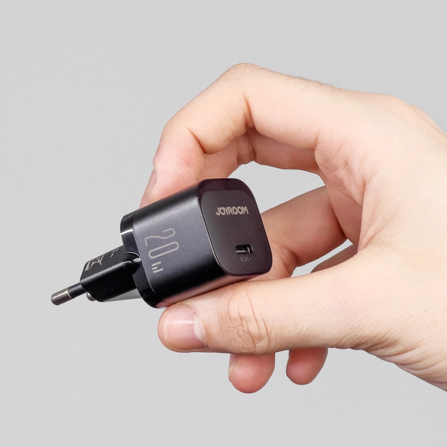Мережевий зарядний пристрій JOYROOM JR-TCF02 PD 20 Вт USB-C Black (6956116742324) - зображення 5